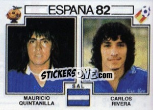 Sticker Mauricio Quintanilla / Carlos Rivera - FIFA World Cup España 1982 n. 227 - Panini