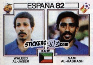 Cromo Waleed Al-Jasem / Sami Al-Hashash - FIFA World Cup España 1982 - Panini
