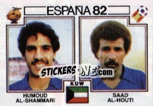 Cromo Humoud Al-Shammari / Saad Al-Houti - FIFA World Cup España 1982 - Panini