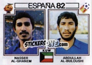 Sticker Nasser Al-Ghanem / Abdullah Al-Buloushi - FIFA World Cup España 1982 - Panini