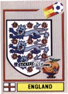 Cromo England (emblem) - FIFA World Cup España 1982 - Panini