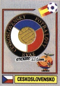 Sticker Ceskoslovensko (emblem) - FIFA World Cup España 1982 - Panini