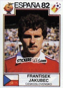 Cromo Frantisek Jakubec - FIFA World Cup España 1982 - Panini