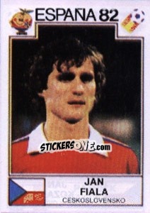 Sticker Jan Fiala - FIFA World Cup España 1982 - Panini