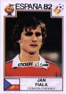 Sticker Jan Fiala - FIFA World Cup España 1982 n. 260 - Panini