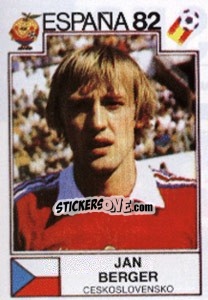 Sticker Jan Berger - FIFA World Cup España 1982 - Panini