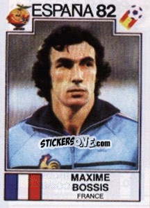 Cromo Maxime Bossis - FIFA World Cup España 1982 - Panini