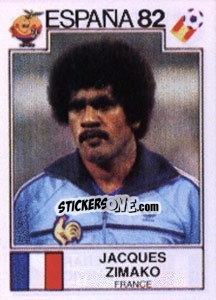 Sticker Jacques Zimako - FIFA World Cup España 1982 - Panini