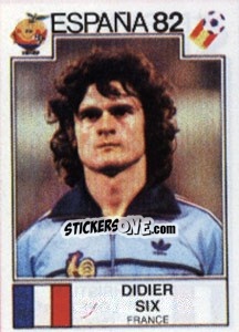 Sticker Didier Six - FIFA World Cup España 1982 - Panini