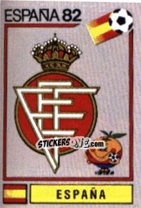 Sticker Espana (emblem) - FIFA World Cup España 1982 n. 292 - Panini