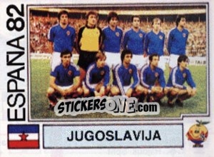 Figurina Jugoslavija (team) - FIFA World Cup España 1982 - Panini