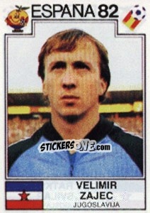 Sticker Velimir Zajec - FIFA World Cup España 1982 - Panini