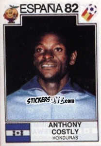 Sticker Anthony Costly - FIFA World Cup España 1982 - Panini