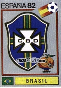 Cromo Brasil (emblem) - FIFA World Cup España 1982 - Panini