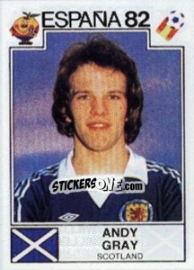 Cromo Andy Gray - FIFA World Cup España 1982 - Panini