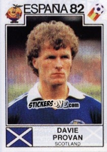 Cromo Davie Provan - FIFA World Cup España 1982 - Panini