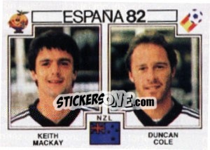 Cromo Keith Mackay / Duncan Cole - FIFA World Cup España 1982 - Panini