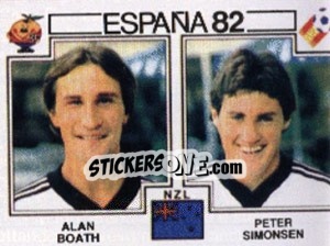 Sticker Alan Boath / Peter Simonsen - FIFA World Cup España 1982 n. 424 - Panini