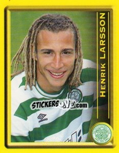 Sticker Henrik Larsson - Scottish Premier League 1999-2000 n. 74 - Panini