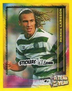 Sticker Henrik Larsson - Scottish Premier League 1999-2000 - Panini