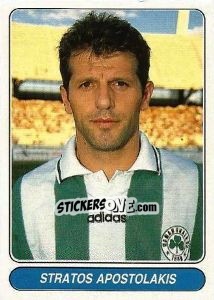 Sticker Stratos Apostolakis - European Football Stars 1998 - Panini