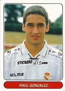 Cromo Raul Gonzalez - European Football Stars 1998 - Panini