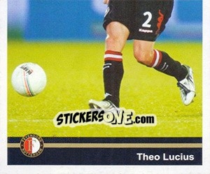 Sticker Theo Lucius in game - Feyenoord 2008-2009 - Panini