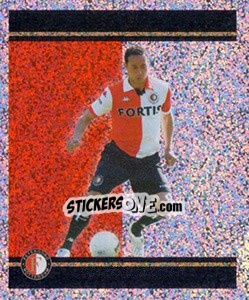 Sticker Denny Landzaat in action - Feyenoord 2008-2009 n. 60 - Panini