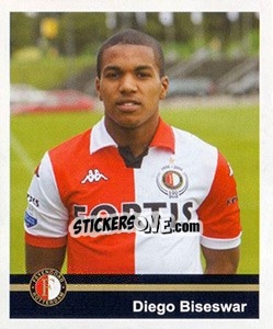 Sticker Diego Biseswar (Portrait) - Feyenoord 2008-2009 n. 91 - Panini