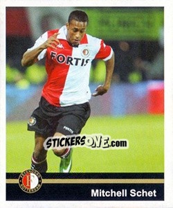 Sticker Mitchell Schet in game - Feyenoord 2008-2009 n. 100 - Panini