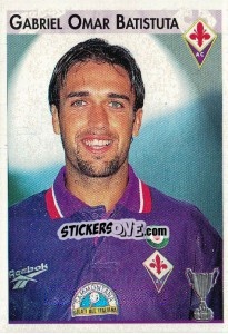 Sticker Gabriel Omar Batistuta - Calcio Coppe 1996-1997 n. 57 - Panini