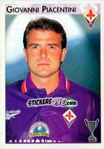 Sticker Giovanni Piacentini - Calcio Coppe 1996-1997 - Panini