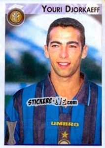 Sticker Youri Djorkaeff - Calcio Coppe 1996-1997 n. 77 - Panini