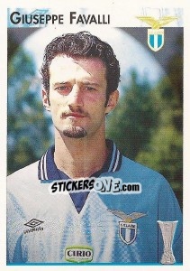 Cromo Giuseppe Favalli - Calcio Coppe 1996-1997 - Panini