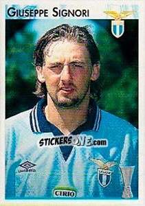 Sticker Giuseppe Signori - Calcio Coppe 1996-1997 n. 99 - Panini