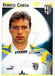 Sticker Enrico Chiesa - Calcio Coppe 1996-1997 n. 117 - Panini