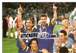 Figurina Squadra Juventus - Calcio Coppe 1996-1997 - Panini