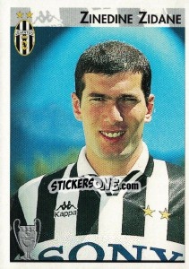 Sticker Zinedine Zidane - Calcio Coppe 1996-1997 n. 15 - Panini