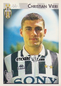 Sticker Christian Vieri - Calcio Coppe 1996-1997 - Panini