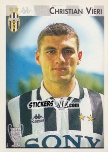 Sticker Christian Vieri - Calcio Coppe 1996-1997 n. 17 - Panini