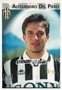 Sticker Alessandro Del Piero - Calcio Coppe 1996-1997 n. 18 - Panini