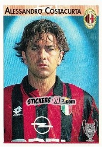 Cromo Alessandro Costacurta - Calcio Coppe 1996-1997 - Panini