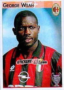 Sticker George Weah - Calcio Coppe 1996-1997 n. 37 - Panini