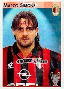 Sticker Marco Simone - Calcio Coppe 1996-1997 n. 43 - Panini