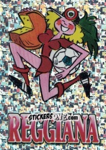 Sticker Reggiana (Mascotte) - Calcio Coppe 1996-1997 n. R - Panini