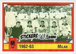 Sticker Milan 1962-63 - Calcio Coppe 1997-1998 n. 4 - Panini