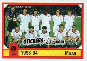 Figurina Milan 1993-94 - Calcio Coppe 1997-1998 - Panini