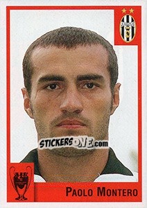 Sticker Paolo Montero - Calcio Coppe 1997-1998 n. 20 - Panini
