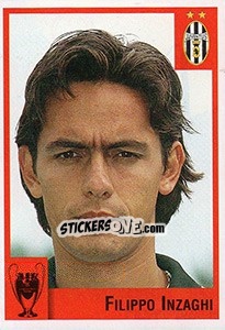 Figurina Filippo Inzaghi - Calcio Coppe 1997-1998 - Panini