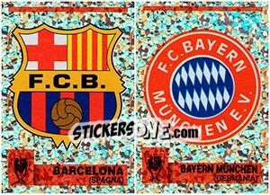 Sticker Scudetto (Barcelona - Bayern München) - Calcio Coppe 1997-1998 n. 51 - Panini